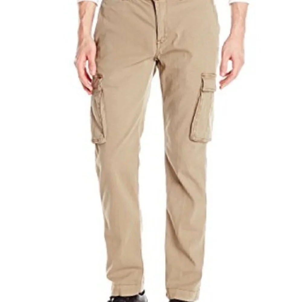 Jachs Cargo Pants 30/30 Men's Denim Tan Utility Wide Leg Thick Canvas Pockets
